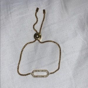 Gold Michael Kors Cut Out Oval Bracelet